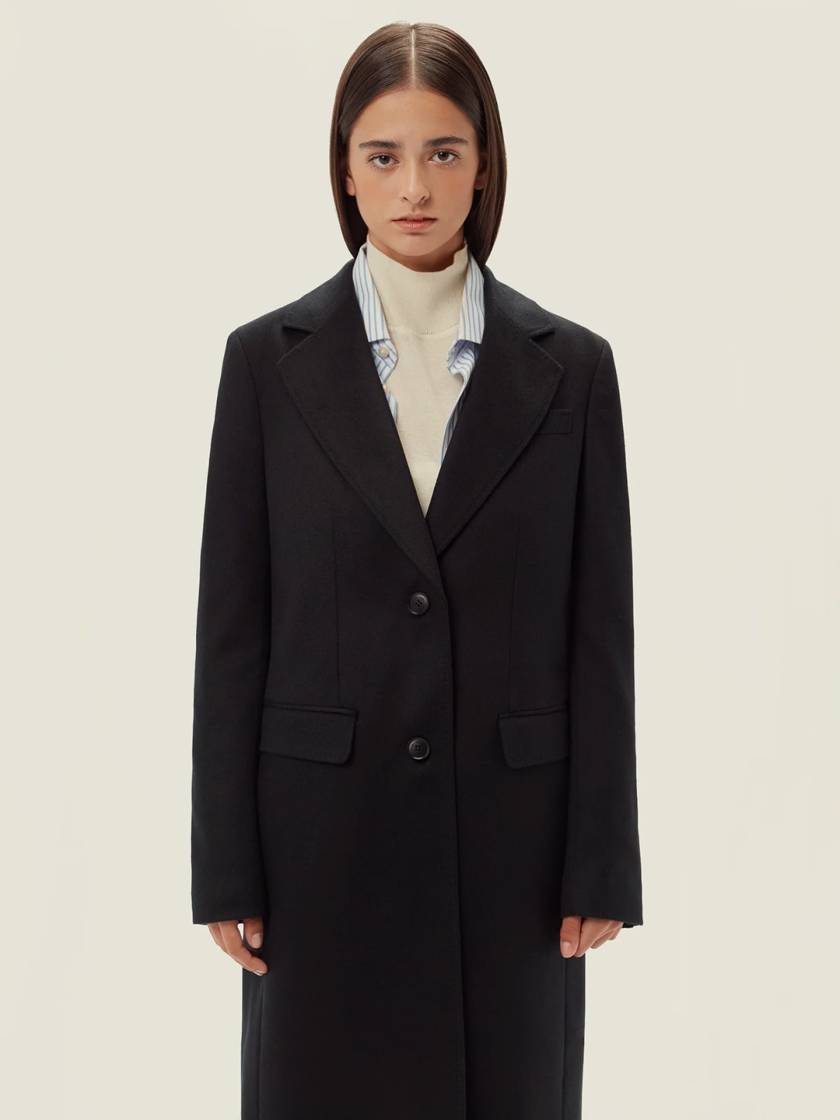 Cashmere Coat with Notched Lapel 2