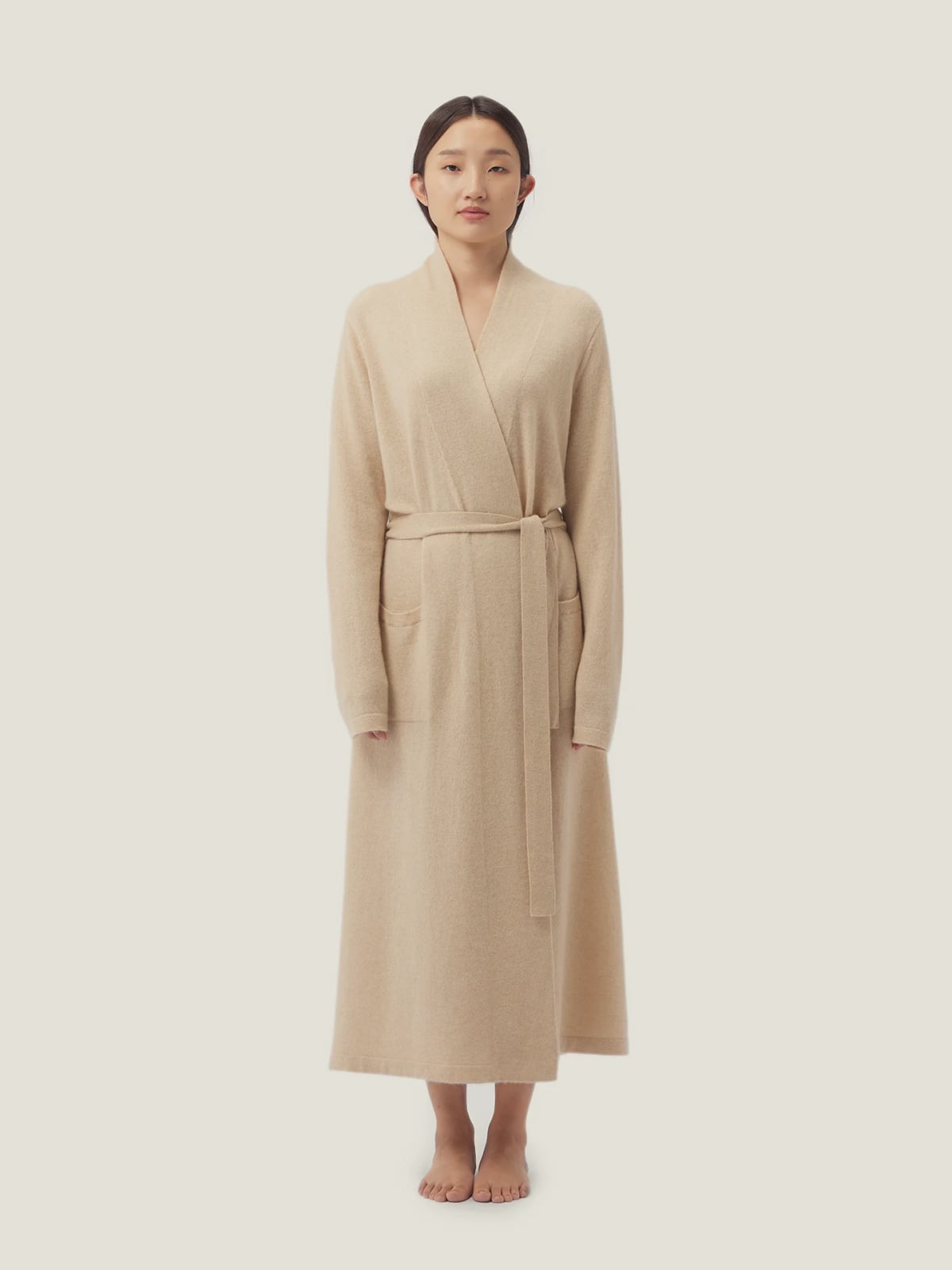 Organic Colour Long Cashmere Robe